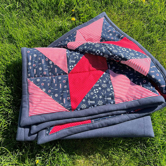 Patchworkdecke Gerda Gemütlich (Schnittmuster und Nähanleitung)