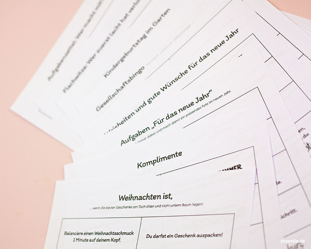 Spiele, Aufgaben und Botschaften - KnallBonBonMomente (Druckvorlage)