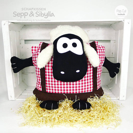 Schafkissen Sepp und Sibylla (Schnittmuster und Nähanleitung)