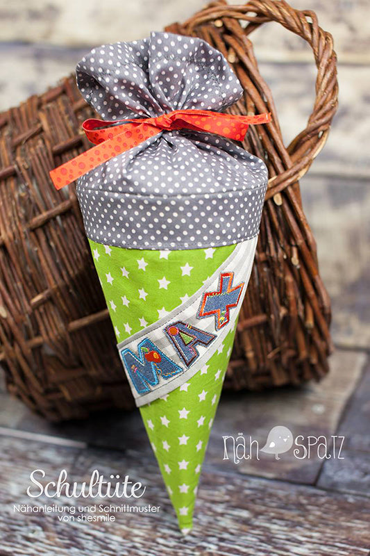 Schultüte 30cm (Schnittmuster und Nähanleitung)