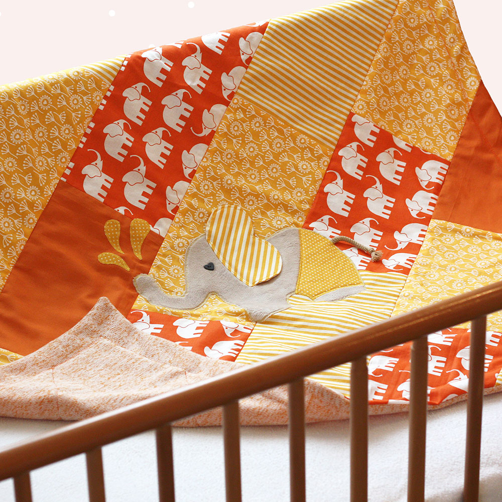 Krabbeldecke Stripes (Schnittmuster und Nähanleitung)