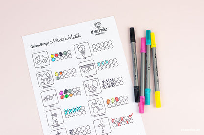 Reise-Bingo für Kinder (Bastelidee und Druckvorlage)
