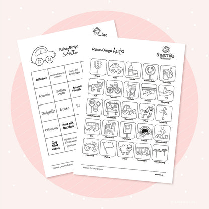 Reise-Bingo für Kinder (Bastelidee und Druckvorlage)