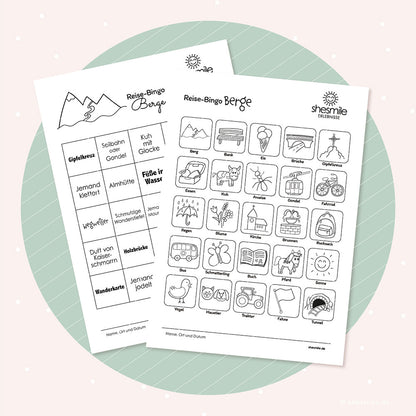 Reise-Bingo für Kinder (Bastelidee und Druckvorlage)