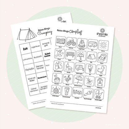 Reise-Bingo für Kinder (Bastelidee und Druckvorlage)