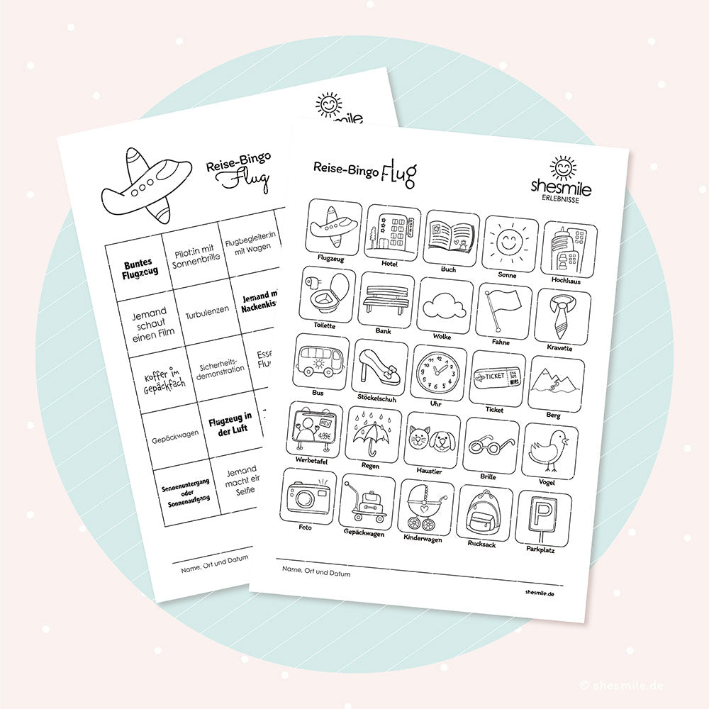 Reise-Bingo für Kinder (Bastelidee und Druckvorlage)