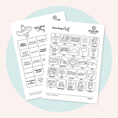Reise-Bingo für Kinder (Bastelidee und Druckvorlage)