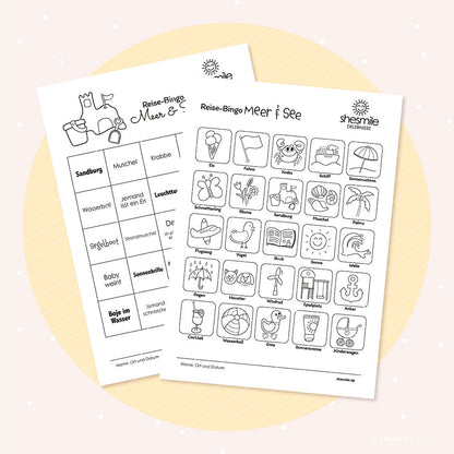 Reise-Bingo für Kinder (Bastelidee und Druckvorlage)