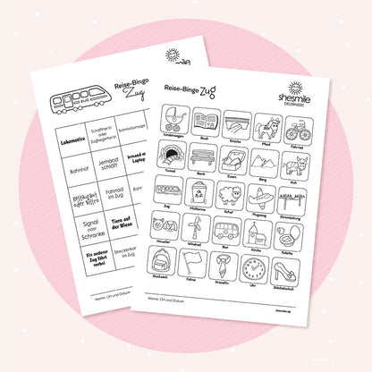 Reise-Bingo für Kinder (Bastelidee und Druckvorlage)
