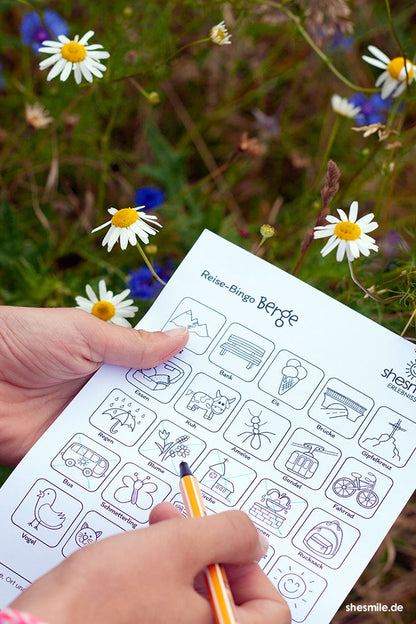 Reise-Bingo für Kinder (Bastelidee und Druckvorlage)