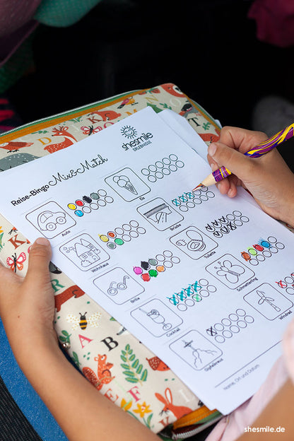 Reise-Bingo für Kinder (Bastelidee und Druckvorlage)