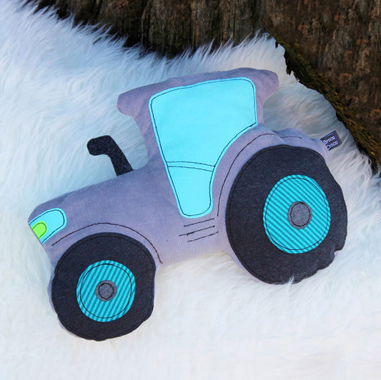 Traktor-Kuschelkissen Tom (Schnittmuster und Nähanleitung)