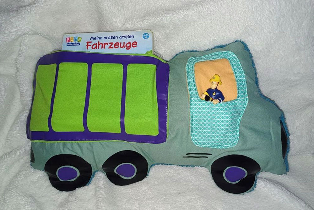 Kipplaster-Kuschelkissen Karl (Schnittmuster und Nähanleitung)