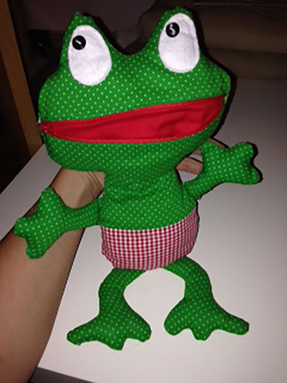 Frosch-Kummerkissen Quenni (Schnittmuster und Nähanleitung)