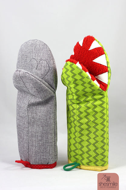 Handschuh für Ofen und Grill Frederick (Schnittmuster und Nähanleitung)