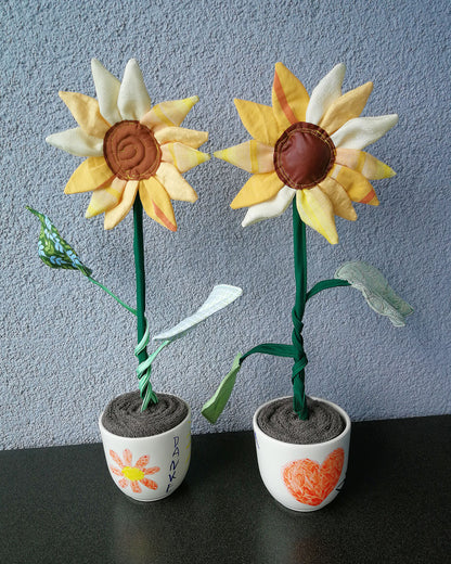 Zimmerpflanze Frieda Sonnenblume (Schnittmuster und Nähanleitung)