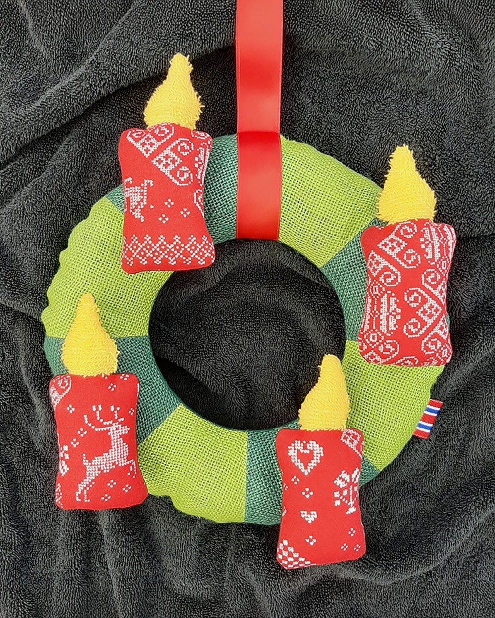 Adventskranz Klett mal Vier (Schnittmuster und Nähanleitung)