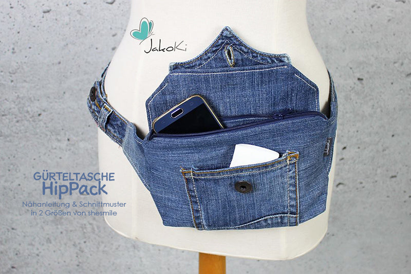 Gürteltasche HipPack (Schnittmuster und Nähanleitung)