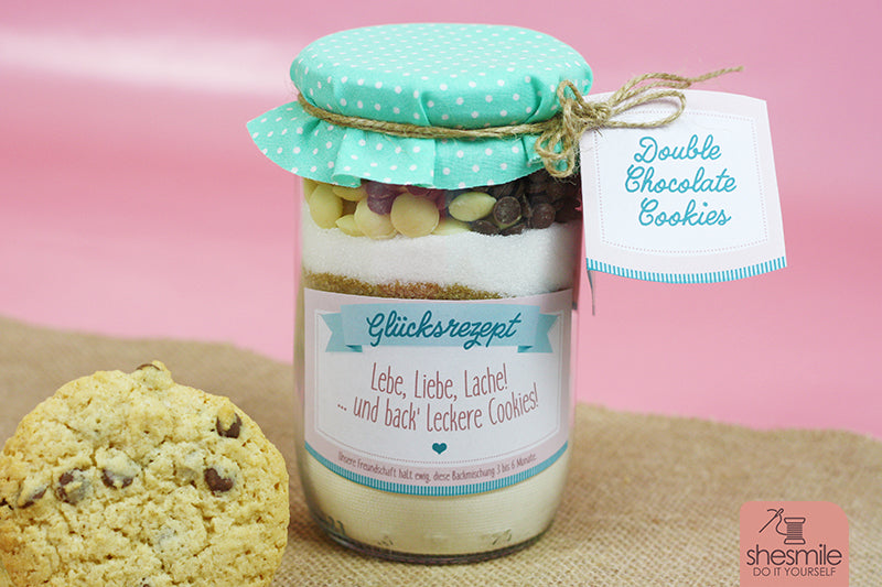 Etiketten und Geschenkanhänger Cookies im Glas (Bastelidee und Druckvorlage)
