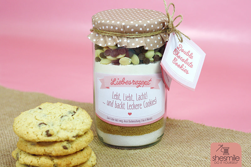 Etiketten und Geschenkanhänger Cookies im Glas (Bastelidee und Druckvorlage)