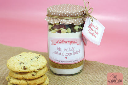 Etiketten und Geschenkanhänger Cookies im Glas (Bastelidee und Druckvorlage)
