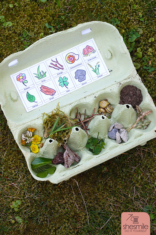 Natur-Bingo für Kinder (Bastelidee und Druckvorlage)