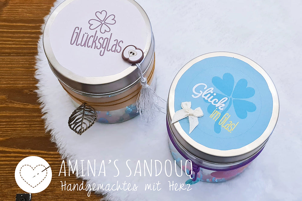 Glücksglas der Dankbarkeit (Bastelidee und Druckvorlage)