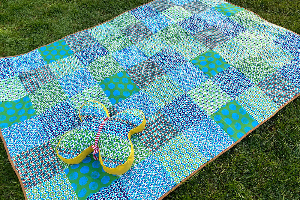 Patchworkdecke Gerda Gemütlich (Schnittmuster und Nähanleitung)