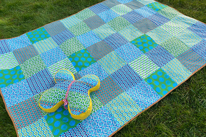 Patchworkdecke Gerda Gemütlich (Schnittmuster und Nähanleitung)
