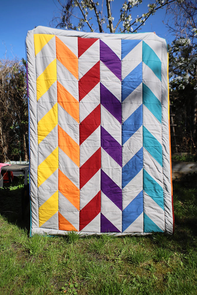Patchworkdecke Gerda Gemütlich (Schnittmuster und Nähanleitung)