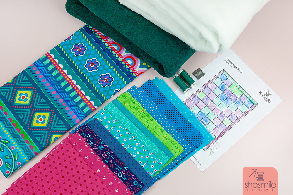 Patchworkdecke Gerda Gemütlich (Schnittmuster und Nähanleitung)