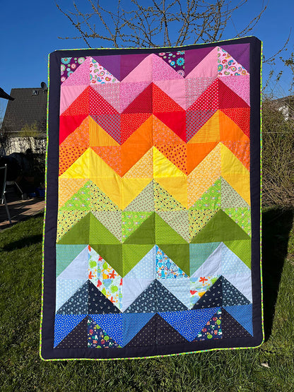 Patchworkdecke Gerda Gemütlich (Schnittmuster und Nähanleitung)