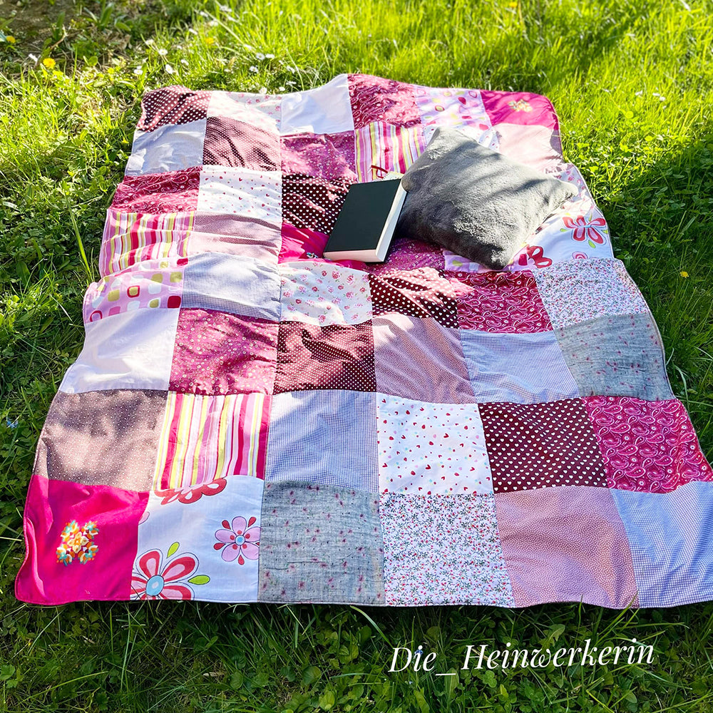 Patchworkdecke Gerda Gemütlich (Schnittmuster und Nähanleitung)
