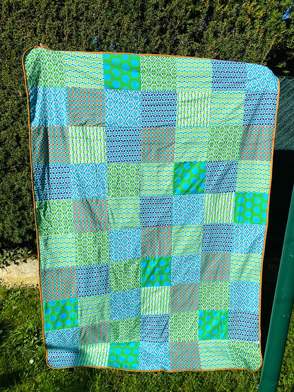 Patchworkdecke Gerda Gemütlich (Schnittmuster und Nähanleitung)