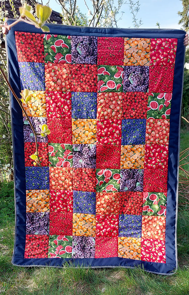 Patchworkdecke Gerda Gemütlich (Schnittmuster und Nähanleitung)