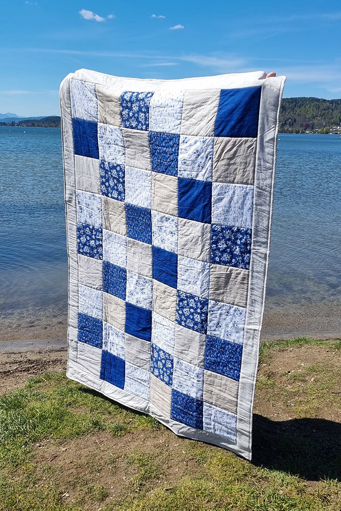 Patchworkdecke Gerda Gemütlich (Schnittmuster und Nähanleitung)
