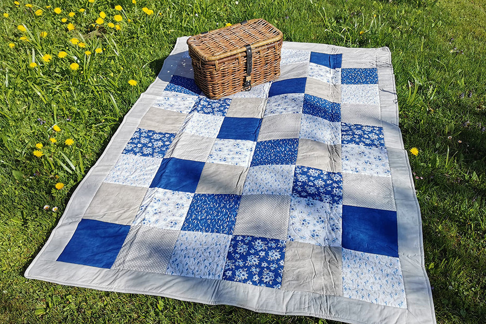 Patchworkdecke Gerda Gemütlich (Schnittmuster und Nähanleitung)