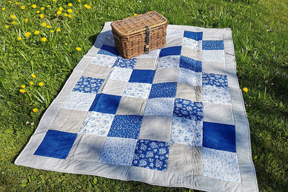 Patchworkdecke Gerda Gemütlich (Schnittmuster und Nähanleitung)