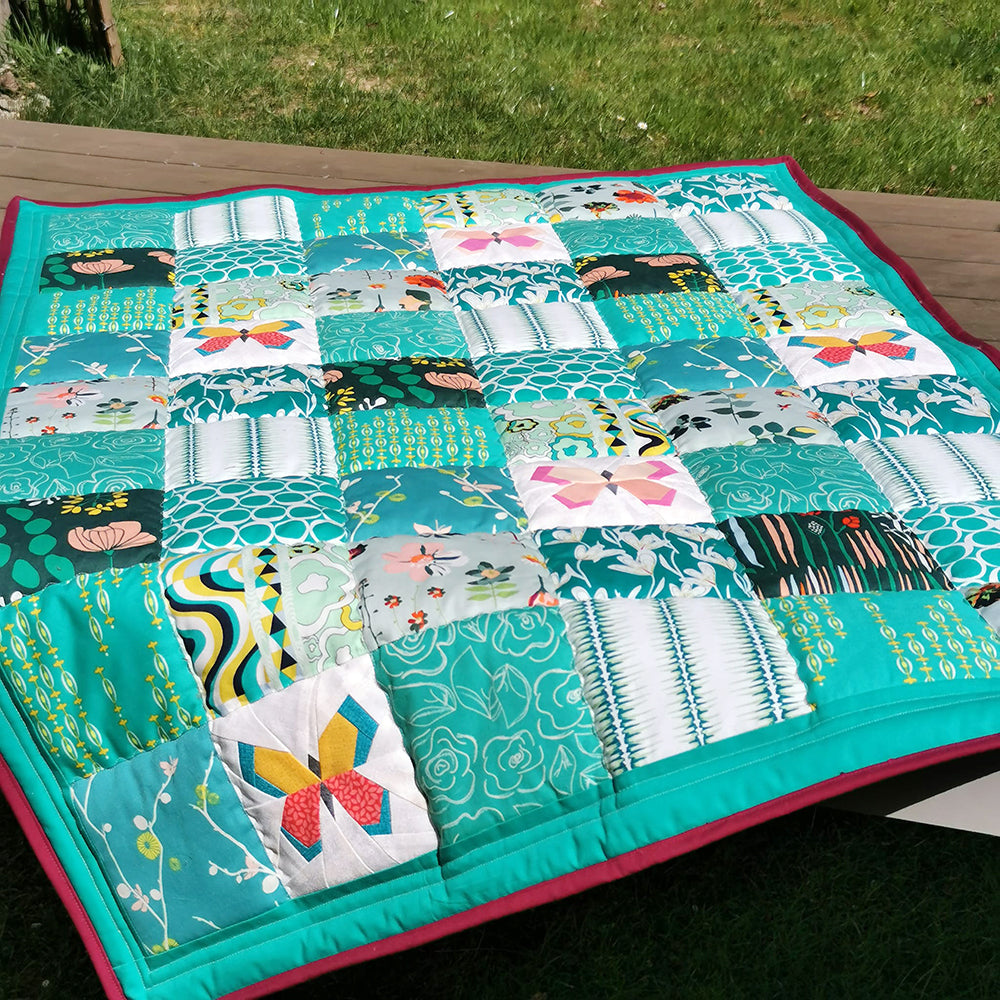 Patchworkdecke Gerda Gemütlich (Schnittmuster und Nähanleitung)