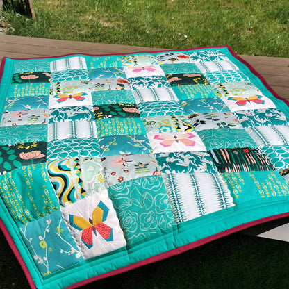 Patchworkdecke Gerda Gemütlich (Schnittmuster und Nähanleitung)