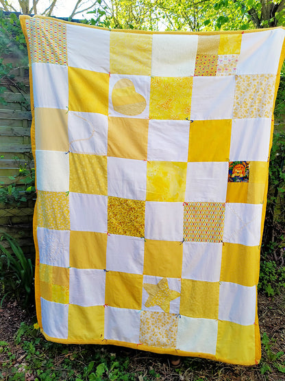 Patchworkdecke Gerda Gemütlich (Schnittmuster und Nähanleitung)