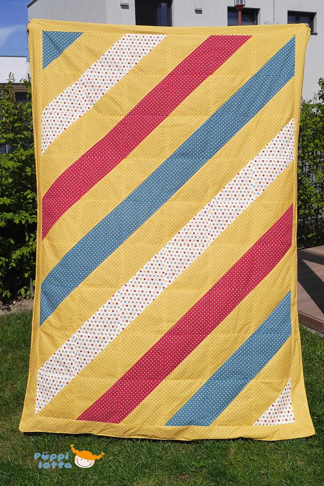 Patchworkdecke Gerda Gemütlich (Schnittmuster und Nähanleitung)