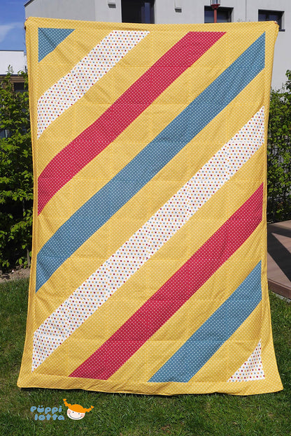 Patchworkdecke Gerda Gemütlich (Schnittmuster und Nähanleitung)