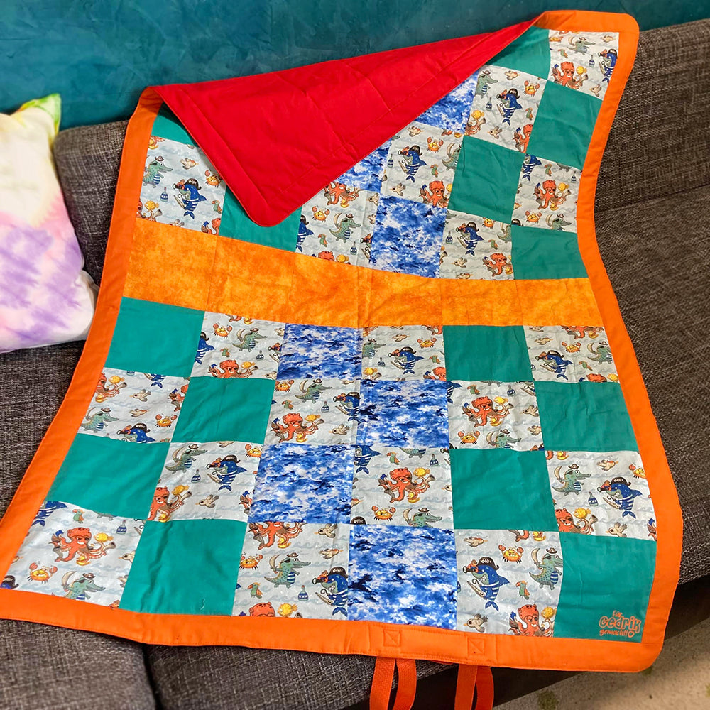 Patchworkdecke Gerda Gemütlich (Schnittmuster und Nähanleitung)