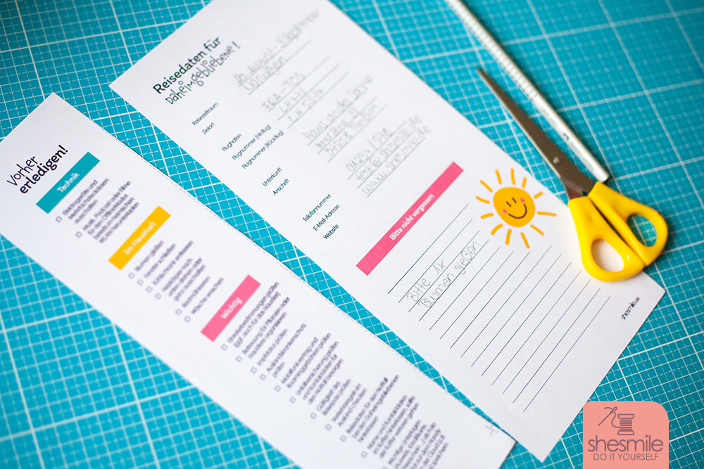 Packliste - Kofferpacken für den Urlaub (Checkliste und Druckvorlage)