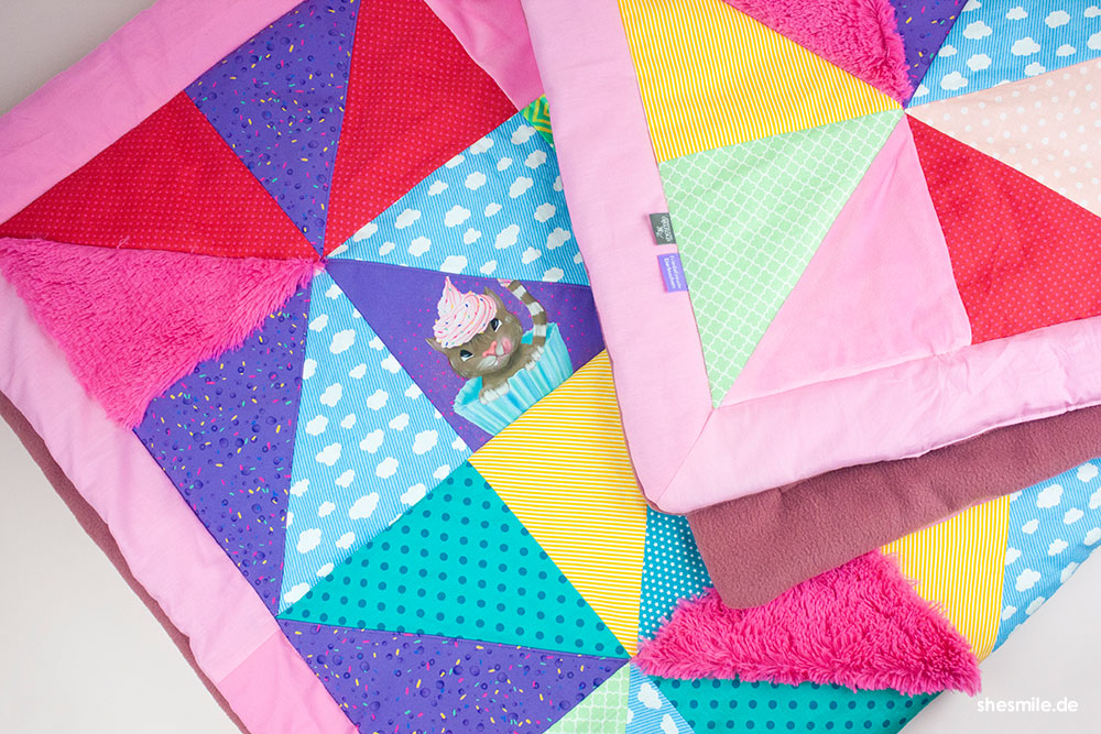 Patchworkdecke Gerda Gemütlich (Schnittmuster und Nähanleitung)