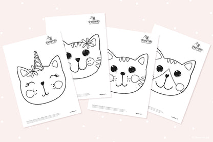 Einladungskarte Katze (Bastelidee und Druckvorlage)