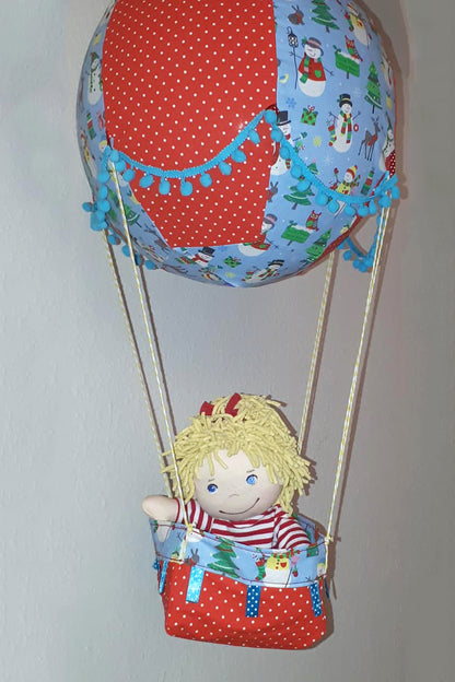Adventskalender und Kinderzimmerdeko Adventsballon (Schnittmuster und Nähanleitung)