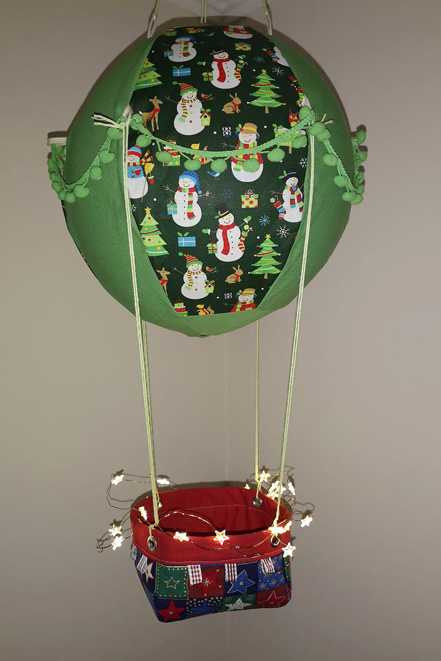 Adventskalender und Kinderzimmerdeko Adventsballon (Schnittmuster und Nähanleitung)