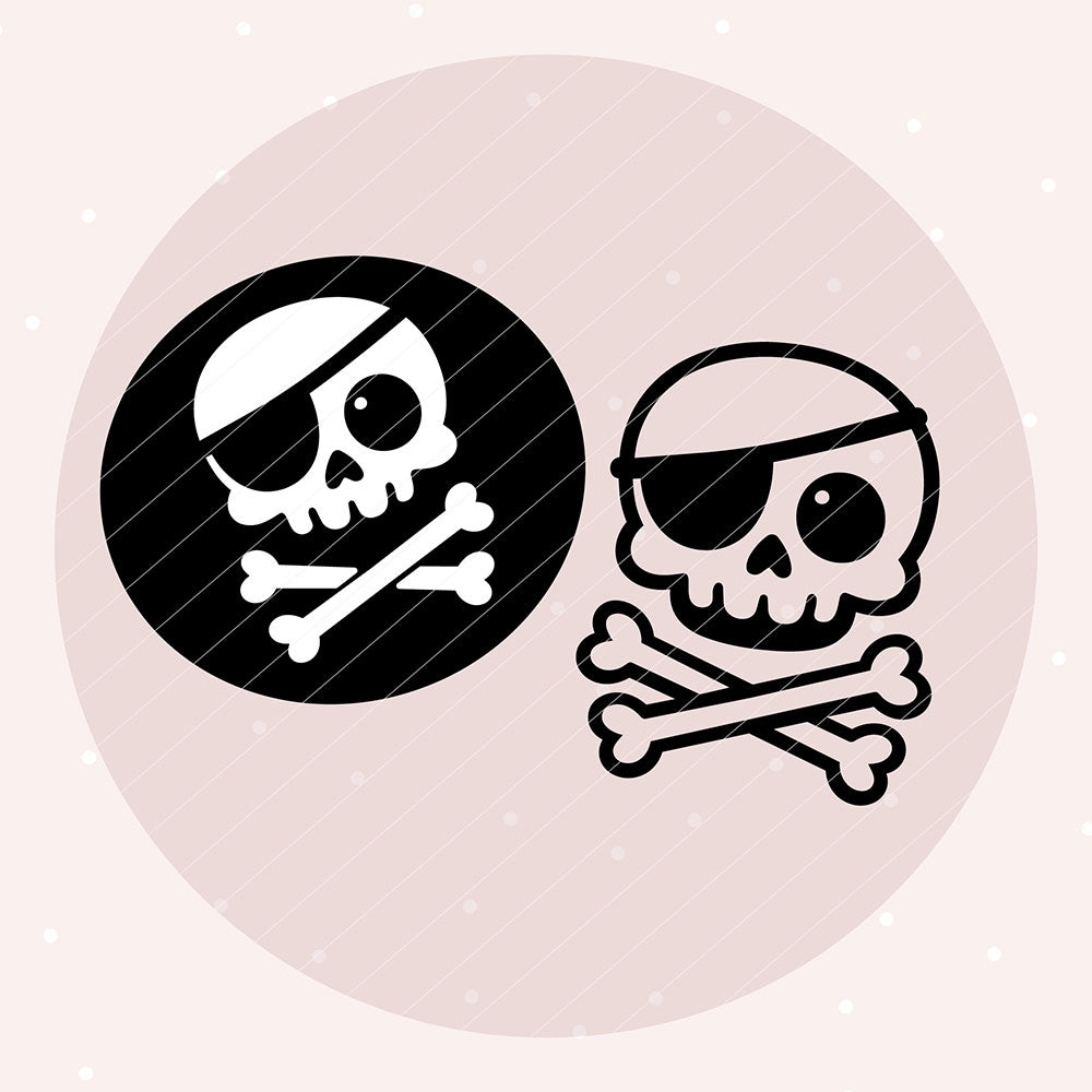 Piraten-Totenkopf (Plotterdatei)